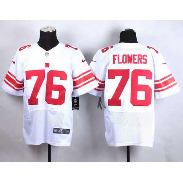 Men's New York Giants #76 Ereck Flowers Nike White Elite Jersey