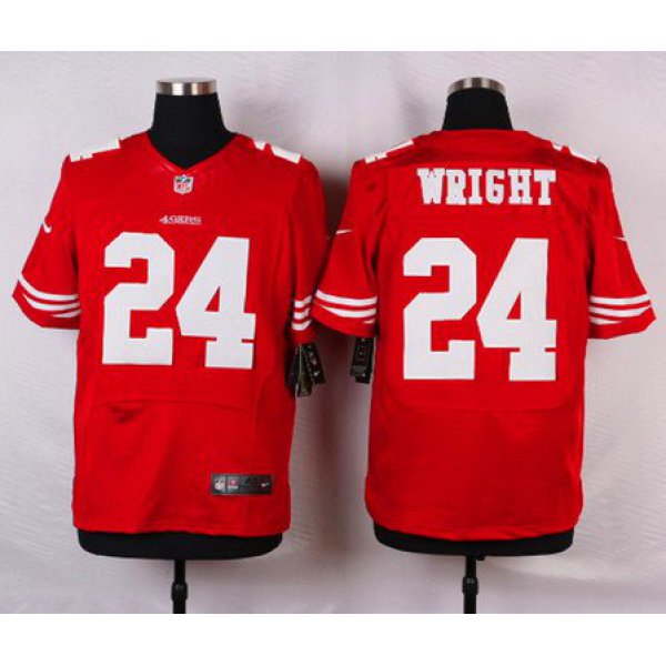 Men's San Francisco 49ers #24 Shareece Wright Scarlet Red Team Color NFL Nike Elite Jersey