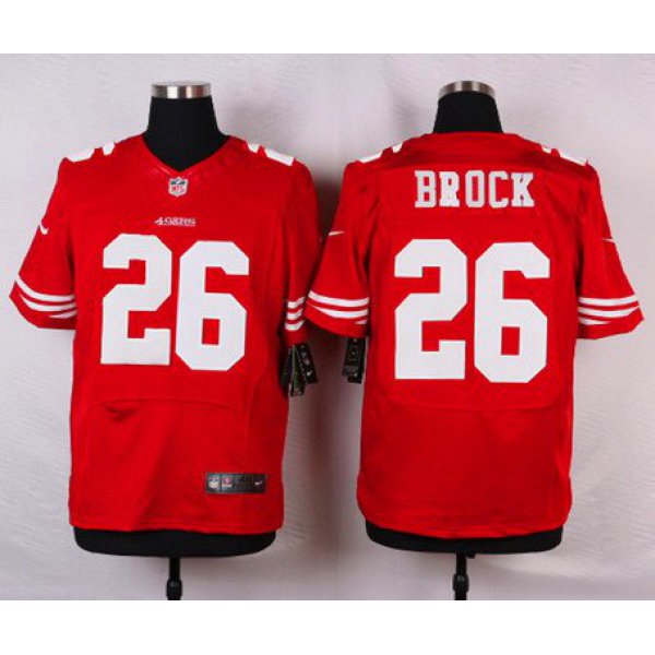 Men's San Francisco 49ers #26 Tramaine Brock Scarlet Red Team Color NFL Nike Elite Jersey