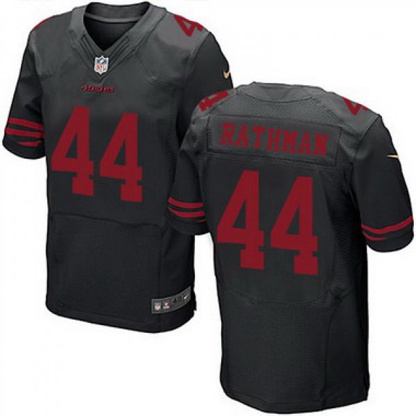 Men's San Francisco 49ers #44 Tom Rathman Black Retired Player 2015 NFL Nike Elite Jersey