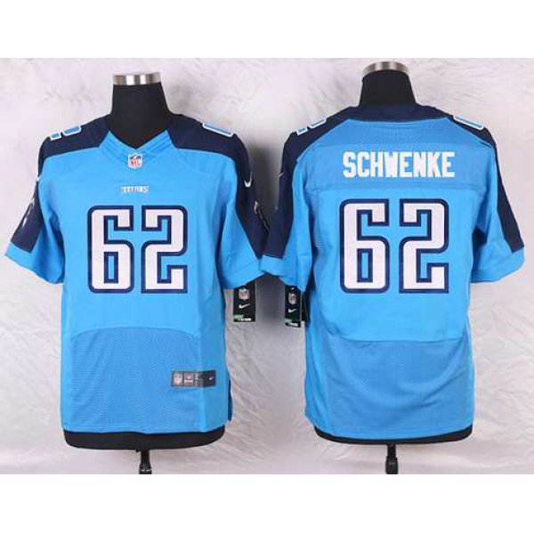 Men's Tennessee Titans #62 Brian Schwenke Light Blue Team Color NFL Nike Elite Jersey