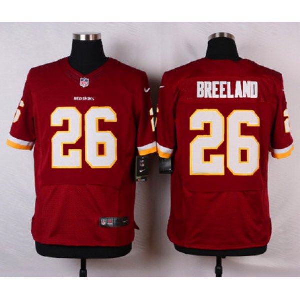 Men's Washington Redskins #26 Bashaud Breeland Burgundy Red Team Color NFL Nike Elite Jersey