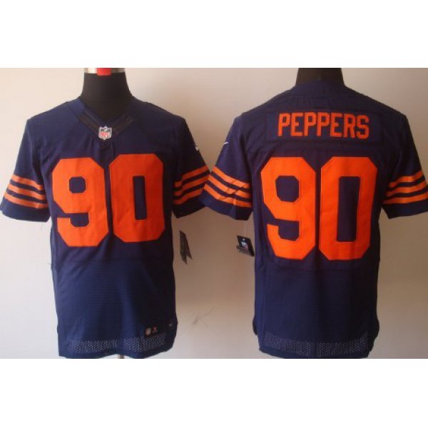 Nike Chicago Bears #90 Julius Peppers Blue With Orange Elite Jersey