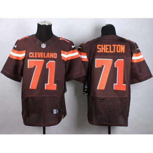 Nike Cleveland Browns #71 Danny Shelton 2015  Brown Elite Jersey