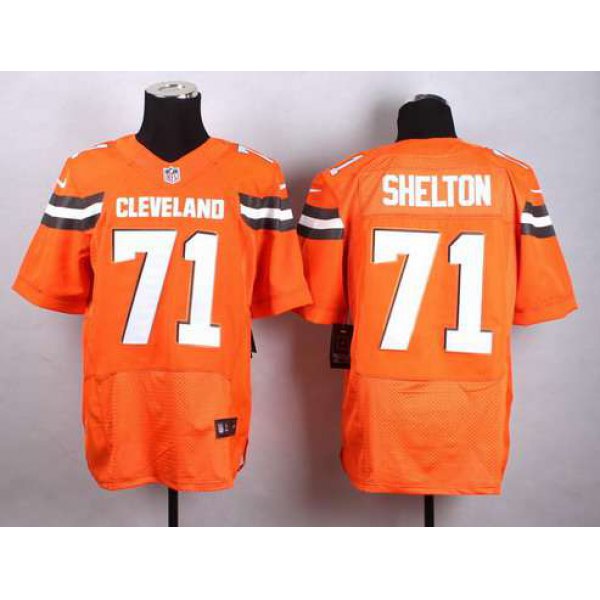 Nike Cleveland Browns #71 Danny Shelton 2015 Orange Elite Jersey