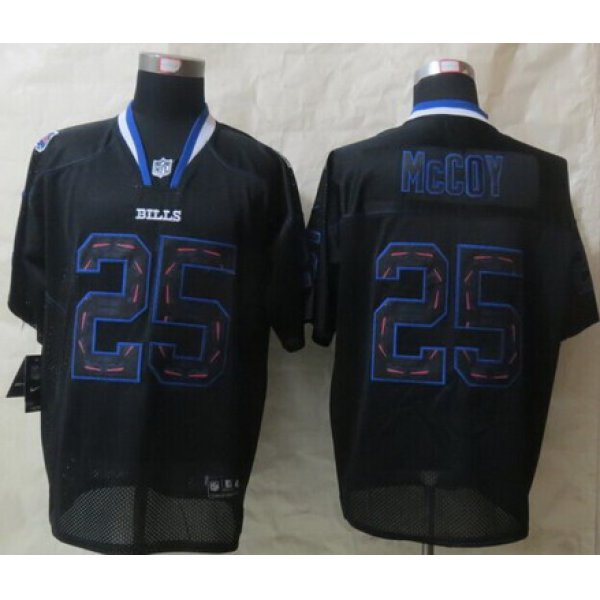 Nike Buffalo Bills #25 LeSean McCoy Lights Out Black Ornamented Elite Jersey
