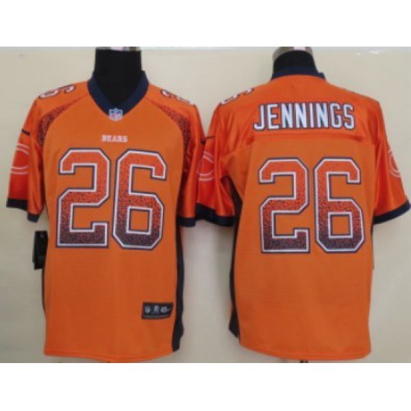 Nike Chicago Bears #26 Tim Jennings Drift Fashion Orange Elite Jersey