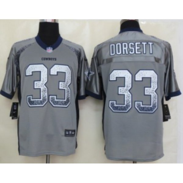 Nike Dallas Cowboys #33 Tony Dorsett Drift Fashion Gray Elite Jersey