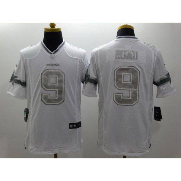 Nike Dallas Cowboys #9 Tony Ramo Platinum White Limited Jersey