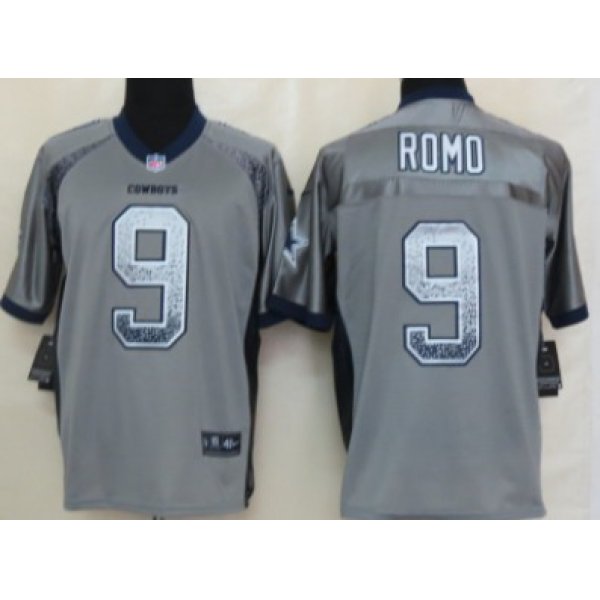Nike Dallas Cowboys #9 Tony Romo Drift Fashion Gray Elite Jersey