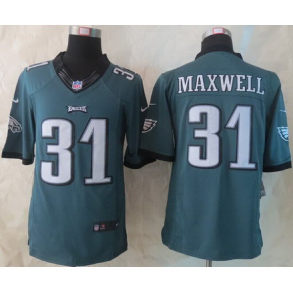 Nike Philadelphia Eagles #31 Byron Maxwell Dark Green Limited Jersey