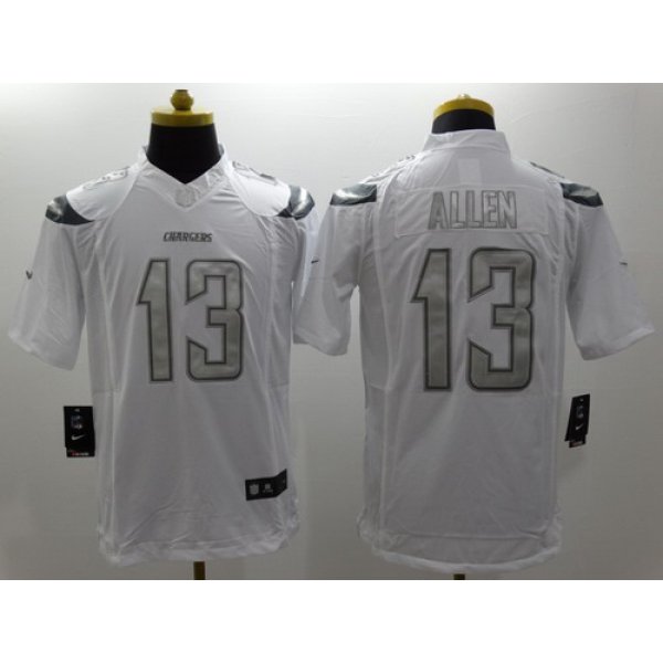 Nike San Diego Chargers #13 Keenan Allen Platinum White Limited Jersey