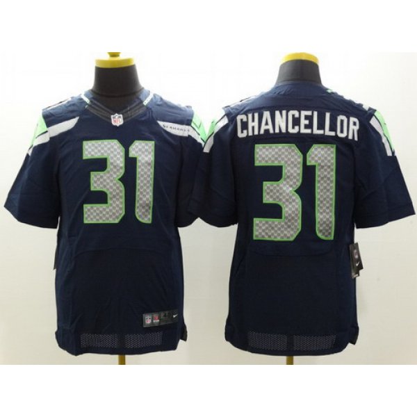 Nike Seattle Seahawks #31 Kam Chancellor Navy Blue Elite Jersey