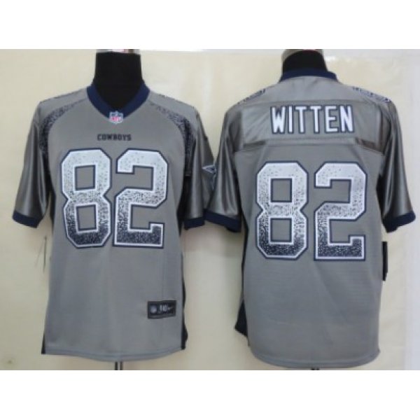 Nike Dallas Cowboys #82 Jason Witten Drift Fashion Gray Elite Jersey