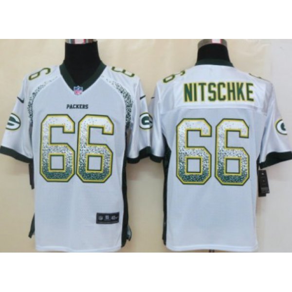 Nike Green Bay Packers #66 Ray Nitschke Drift Fashion White Elite Jersey