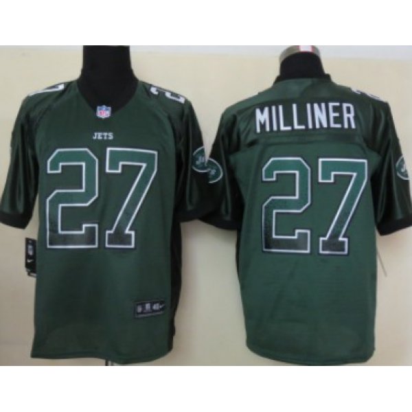 Nike New York Jets #27 Dee Milliner Drift Fashion Green Elite Jersey