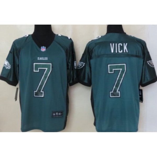 Nike Philadelphia Eagles #7 Michael Vick Drift Fashion Green Elite Jersey