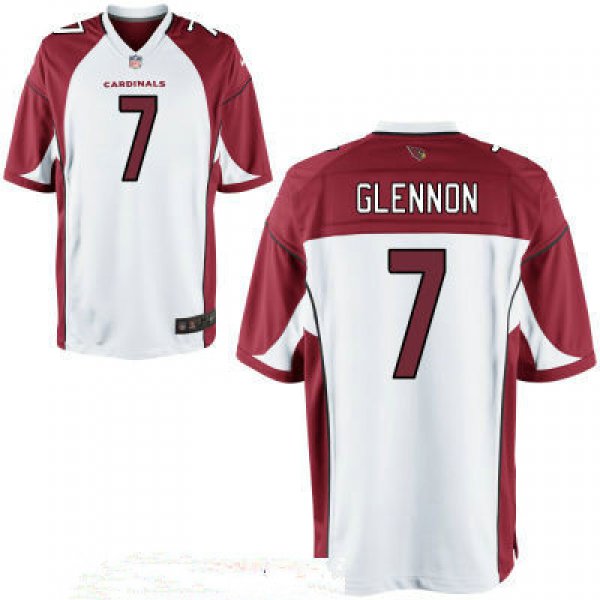 Men's Arizona Cardinals #7 Mike Glennon White Road Stitched NFL Nike Game Jersey
