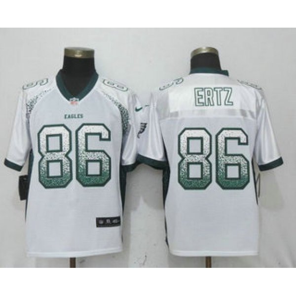 Men's Philadelphia Eagles #86 Zach Ertz White Drift Stitched NFL Nike Fashion Jersey