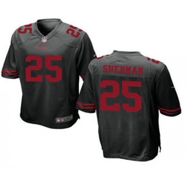 Men's San Francisco 49ers #25 Richard Sherman Black Alternate Stitched NFL Nike Elite Jersey