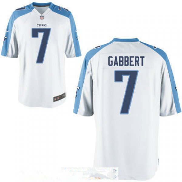 Men's Tennessee Titans #7 Blaine Gabbert White Road Stitched NFL Nike Game Jersey