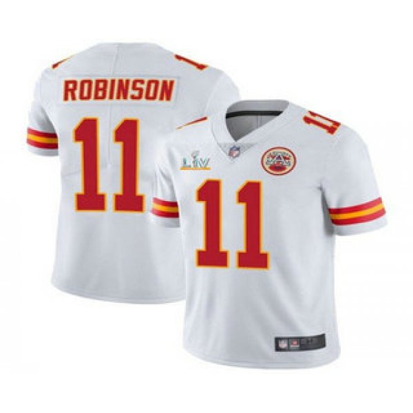 Men's Kansas City Chiefs #11 Demarcus Robinson White 2021 Super Bowl LV Limited Stitched NFL Jersey