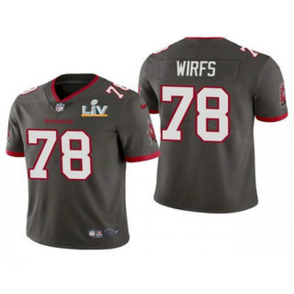 Men's Tampa Bay Buccaneers #78 Tristan Wirfs Grey 2021 Super Bowl LV Limited Stitched NFL Jersey