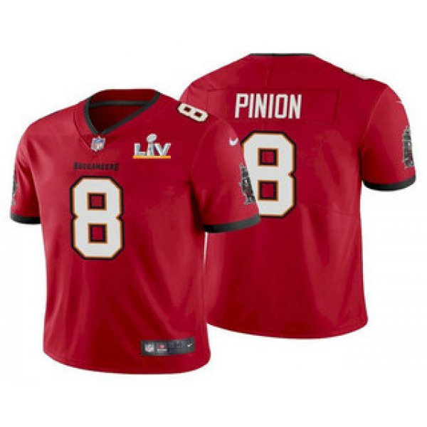 Men's Tampa Bay Buccaneers #8 Bradley Pinion Red 2021 Super Bowl LV Limited Stitched NFL Jersey