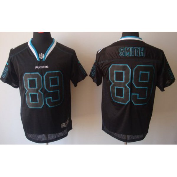 Nike Carolina Panthers #89 Steve Smith Lights Out Black Elite Jersey