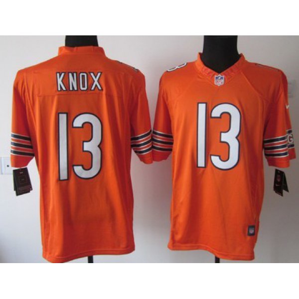Nike Chicago Bears #13 Johnny Knox Orange Limited Jersey