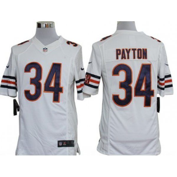 Nike Chicago Bears #34 Walter Payton White Limited Jersey