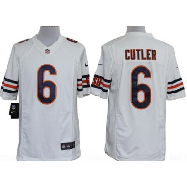 Nike Chicago Bears #6 Jay Cutler White Limited Jersey