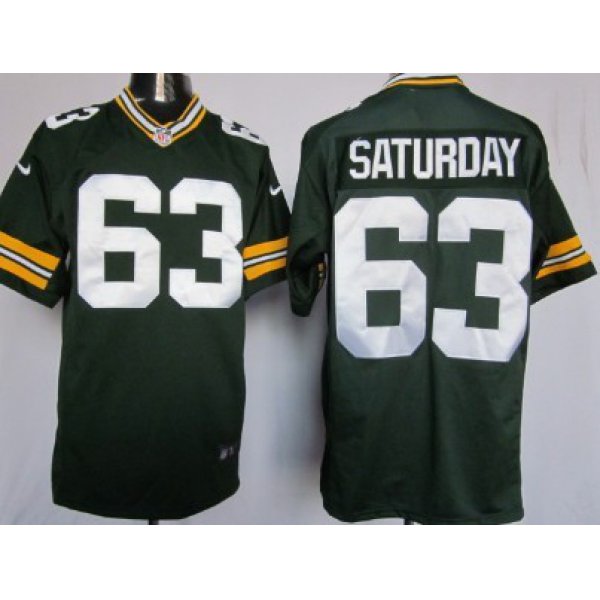 Nike Green Bay Packers #63 Jeff Saturday Green Game Jersey