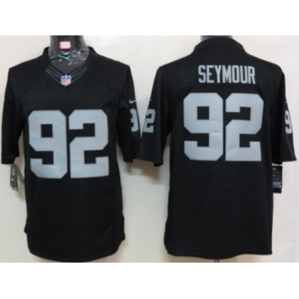 Nike Oakland Raiders #92 Richard Seymour Black Limited Jersey