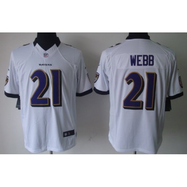 Nike Baltimore Ravens #21 Lardarius Webb White Limited Jersey