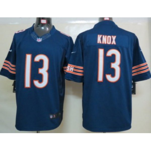 Nike Chicago Bears #13 Johnny Knox Blue Limited Jersey