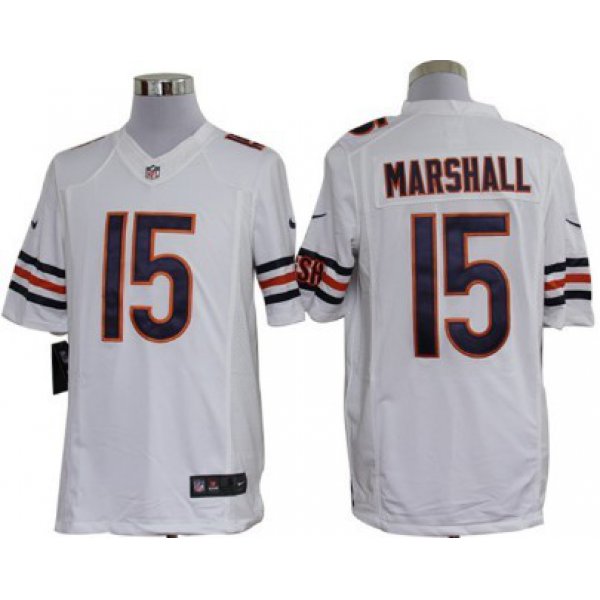 Nike Chicago Bears #15 Brandon Marshall White Limited Jersey
