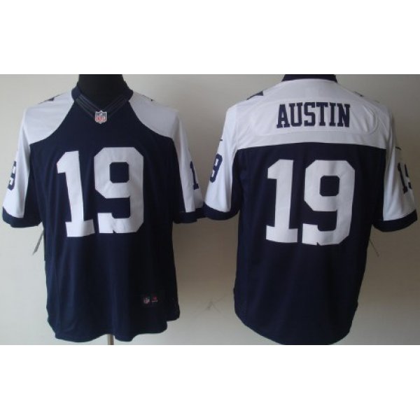 Nike Dallas Cowboys #19 Miles Austin Blue Thanksgiving Limited Jersey