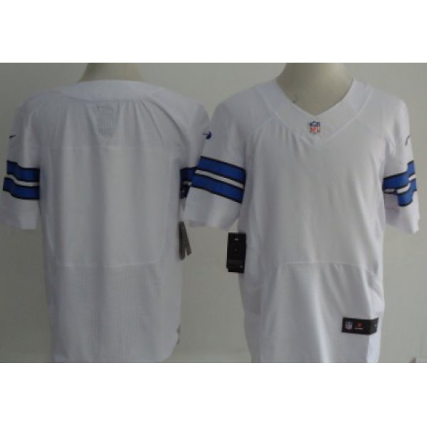 Nike Dallas Cowboys Blank White Elite Jersey