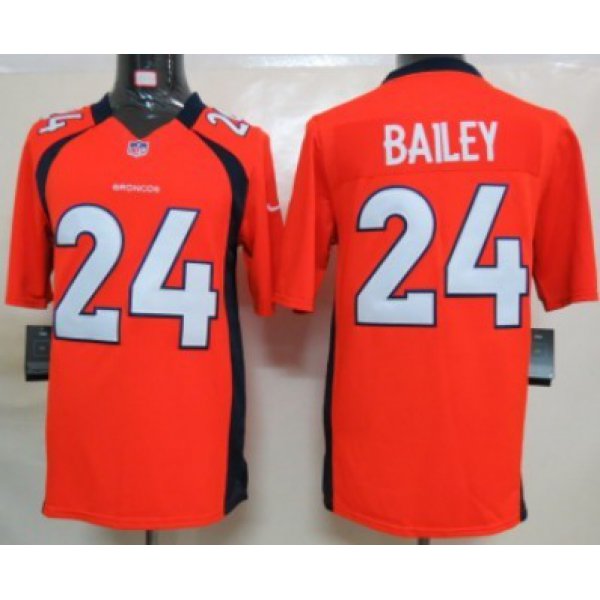 Nike Denver Broncos #24 Champ Bailey Orange Limited Jersey