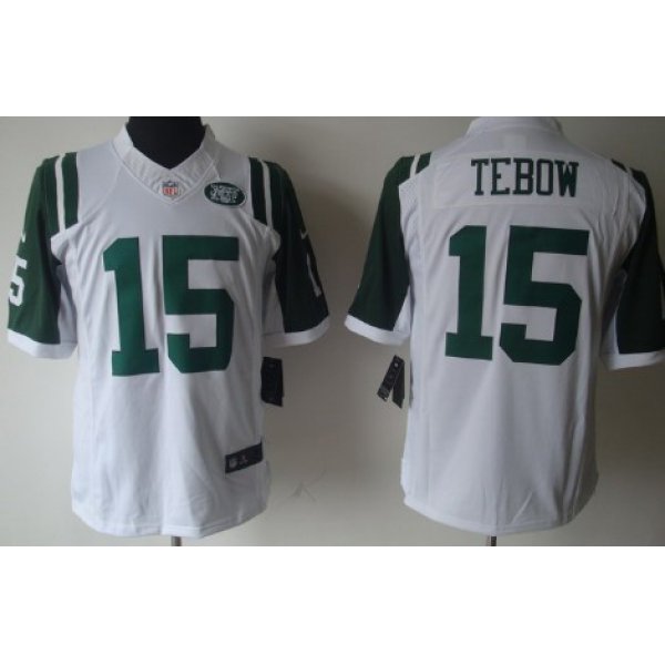 Nike New York Jets #15 Tim Tebow White Limited Jersey