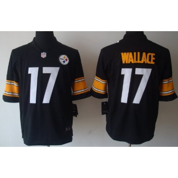 Nike Pittsburgh Steelers #17 Mike Wallace Black Limited Jersey