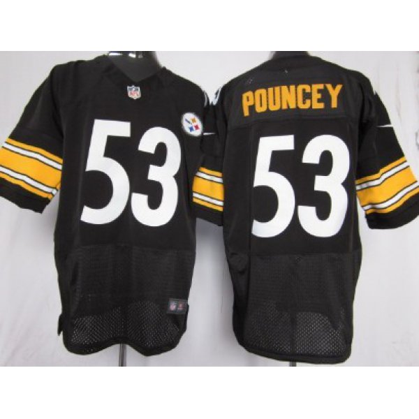 Nike Pittsburgh Steelers #53 Maurkice Pouncey Black Elite Jersey