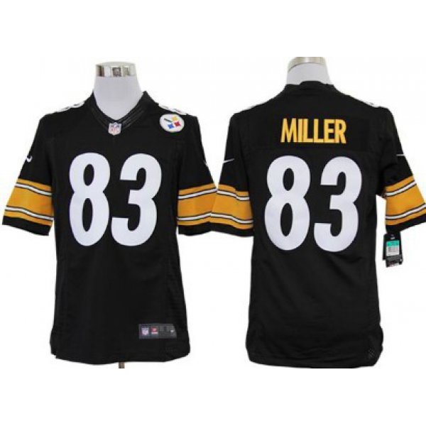 Nike Pittsburgh Steelers #83 Heath Miller Black Limited Jersey