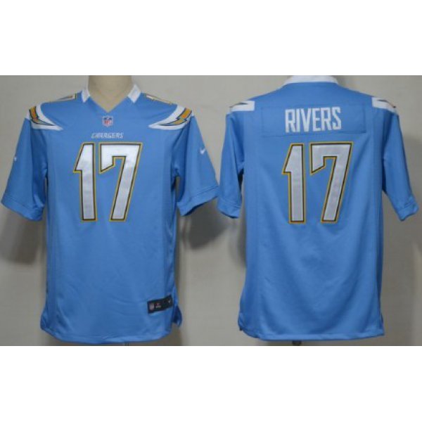 Nike San Diego Chargers #17 Philip Rivers Light Blue Game Jersey