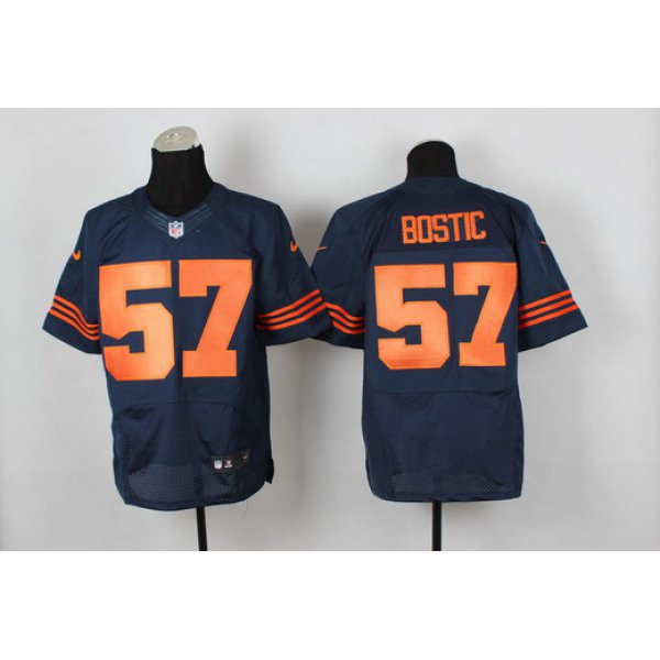 Nike Chicago Bears #57 Jon Bostic Blue With Orange Elite Jersey