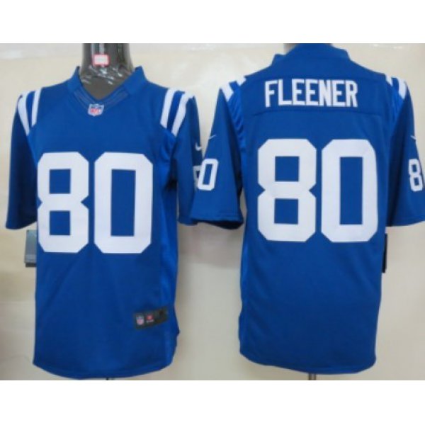 Nike Indianapolis Colts #80 Coby Fleener Blue Limited Jersey