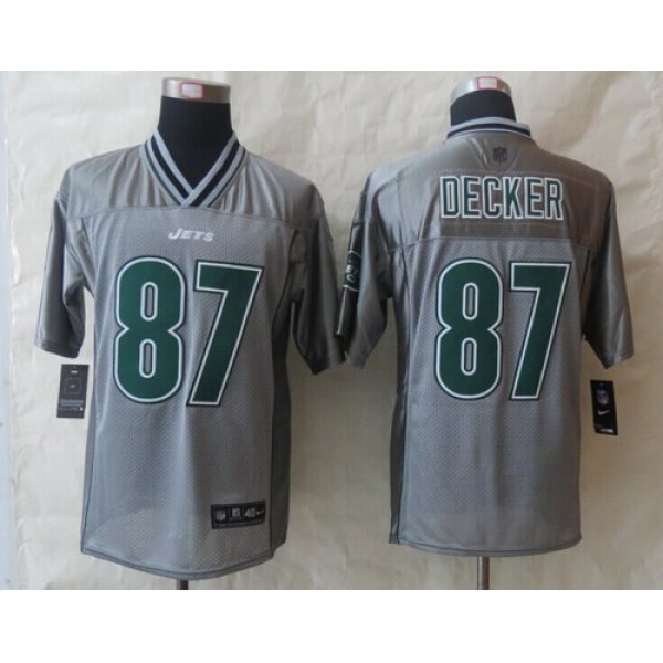 Nike New York Jets #87 Eric Decker 2013 Gray Vapor Elite Jersey