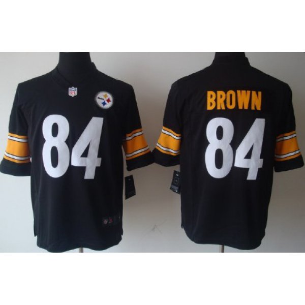 Nike Pittsburgh Steelers #84 Antonio Brown Black Limited Jersey