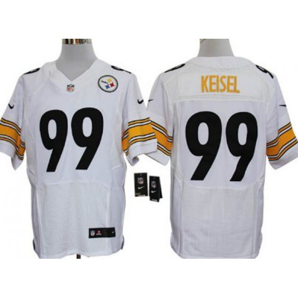 Nike Pittsburgh Steelers #99 Brett Keisel White Elite Jersey